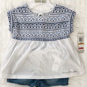 Calvin Klein kids top and short set